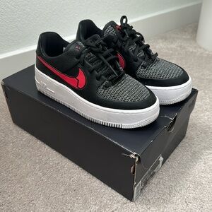 Women’s platform air force 1’s  valentine heart break edition